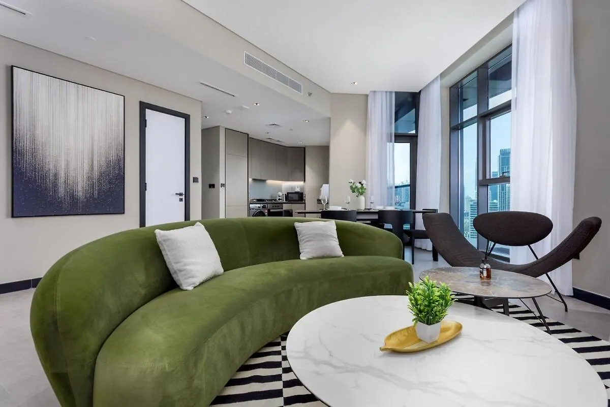 Апартаменты Waves - Elegant Waterfront Living In Dubai'S Business Bay